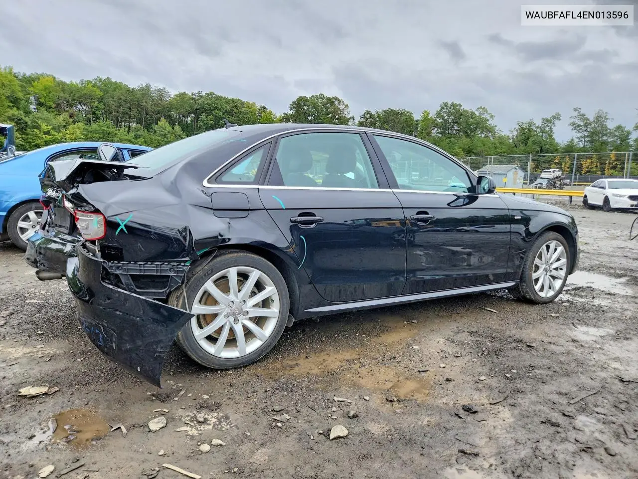 2014 AUDI A4 VIN WAUBFAFL4EN013596 — фото 3