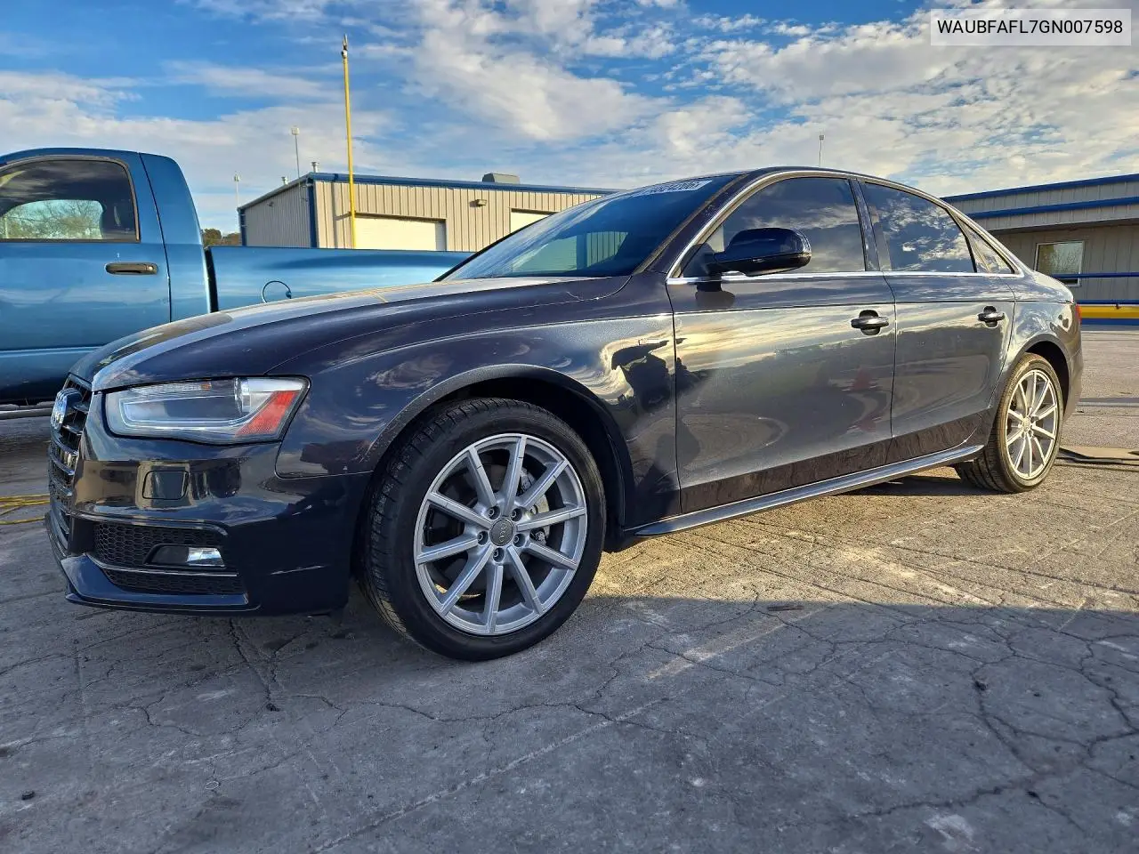 AUDI A4 2016, VIN WAUBFAFL7GN007598