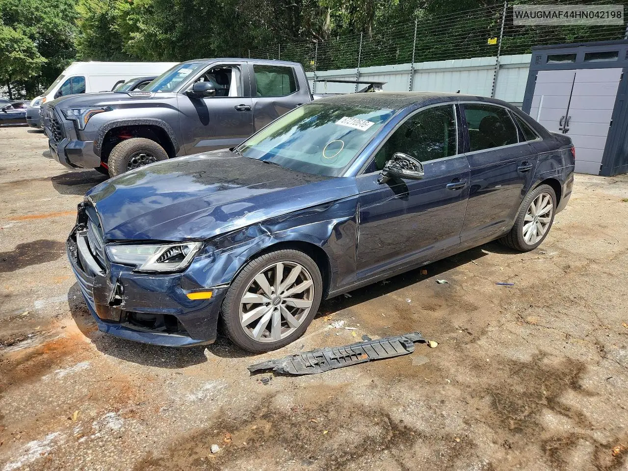 AUDI A4 2017, VIN WAUGMAF44HN042198