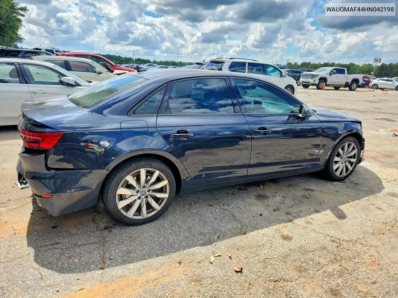 2017 AUDI A4 VIN WAUGMAF44HN042198 — фото 3