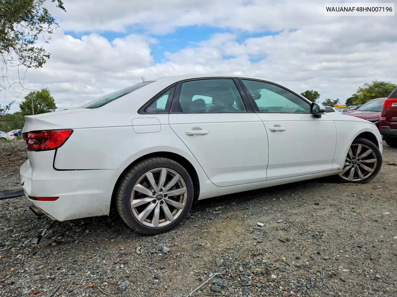 2017 AUDI A4 VIN WAUANAF48HN007196 — фото 3