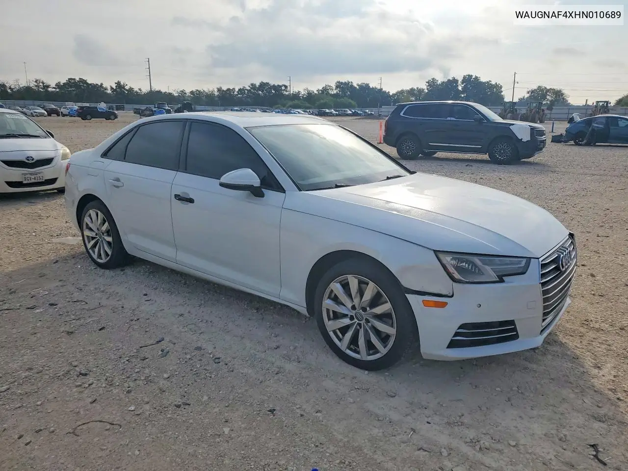 2017 AUDI A4 VIN WAUGNAF4XHN010689 — фото 4