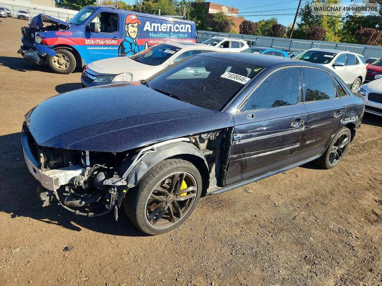 AUDI A4 2017, VIN WAUDNAF49HN048708