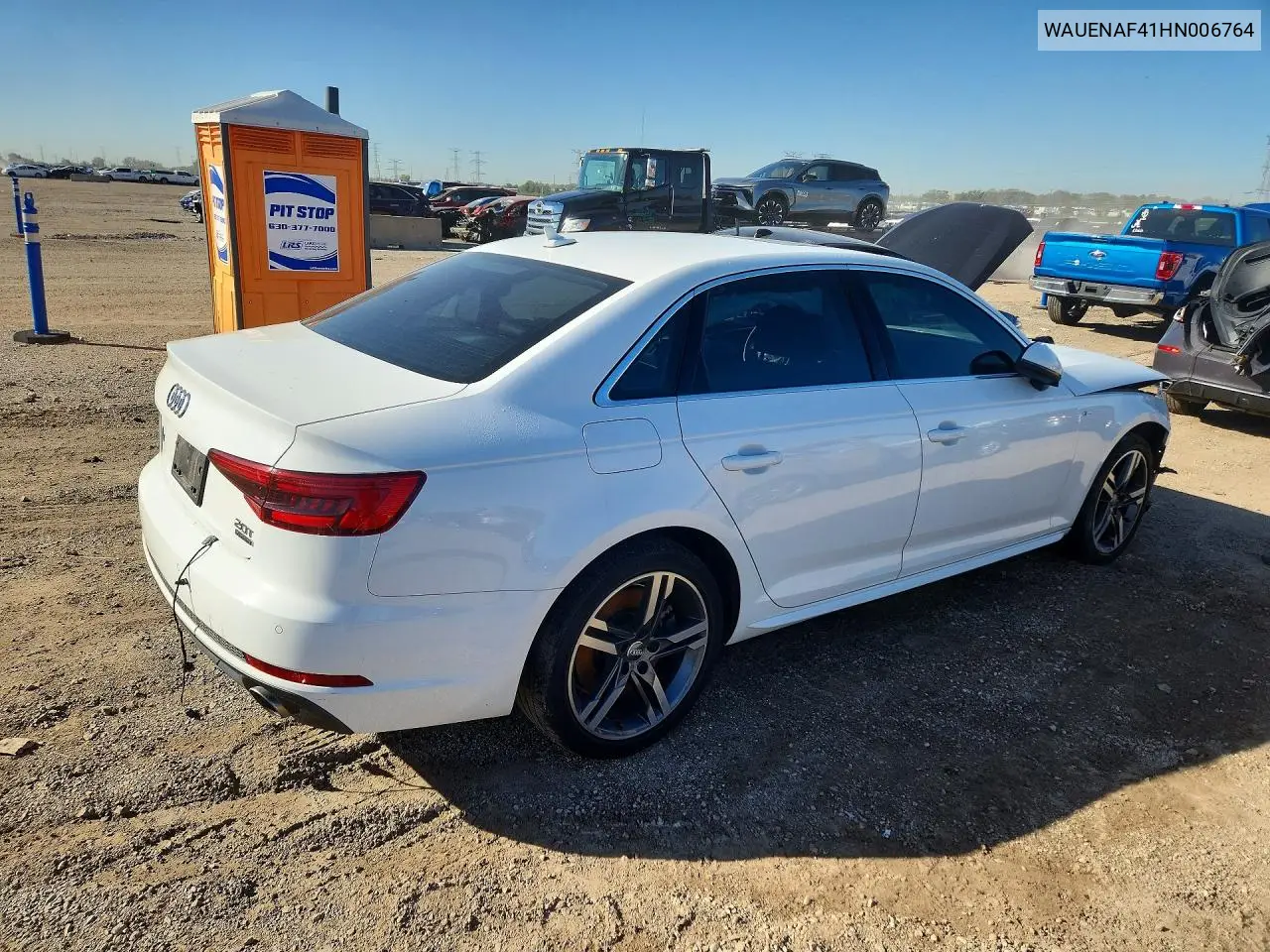 2017 AUDI A4 VIN WAUENAF41HN006764 — фото 3