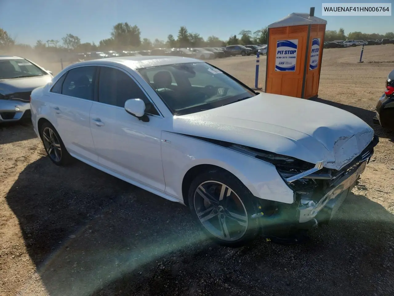 2017 AUDI A4 VIN WAUENAF41HN006764 — фото 4