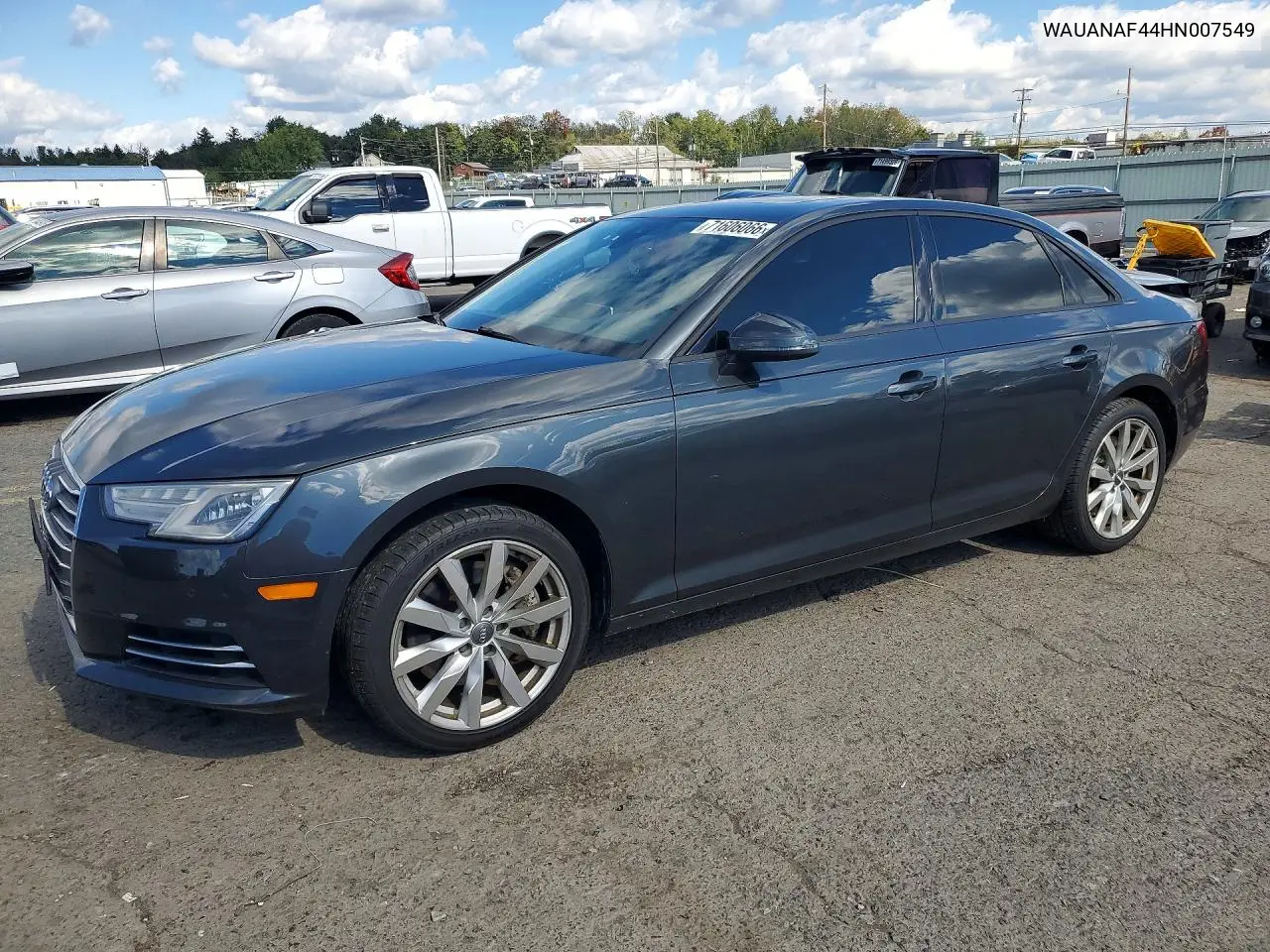 AUDI A4 2017, VIN WAUANAF44HN007549