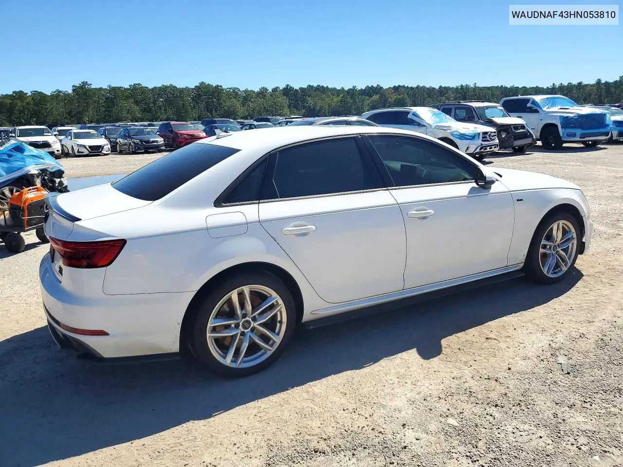 2017 AUDI A4 VIN WAUDNAF43HN053810 — фото 3