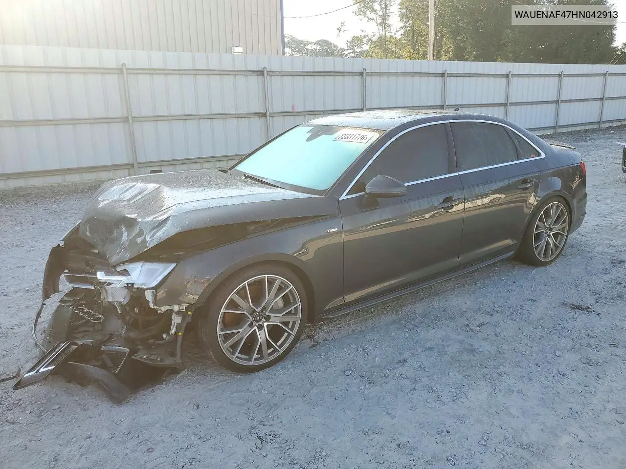 AUDI A4 2017, VIN WAUENAF47HN042913