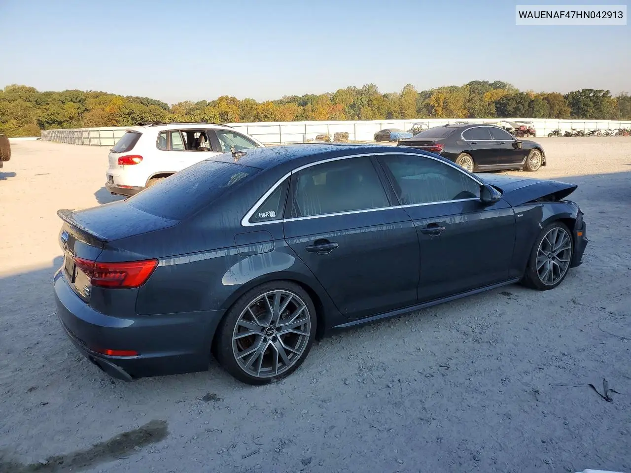 2017 AUDI A4 VIN WAUENAF47HN042913 — фото 3