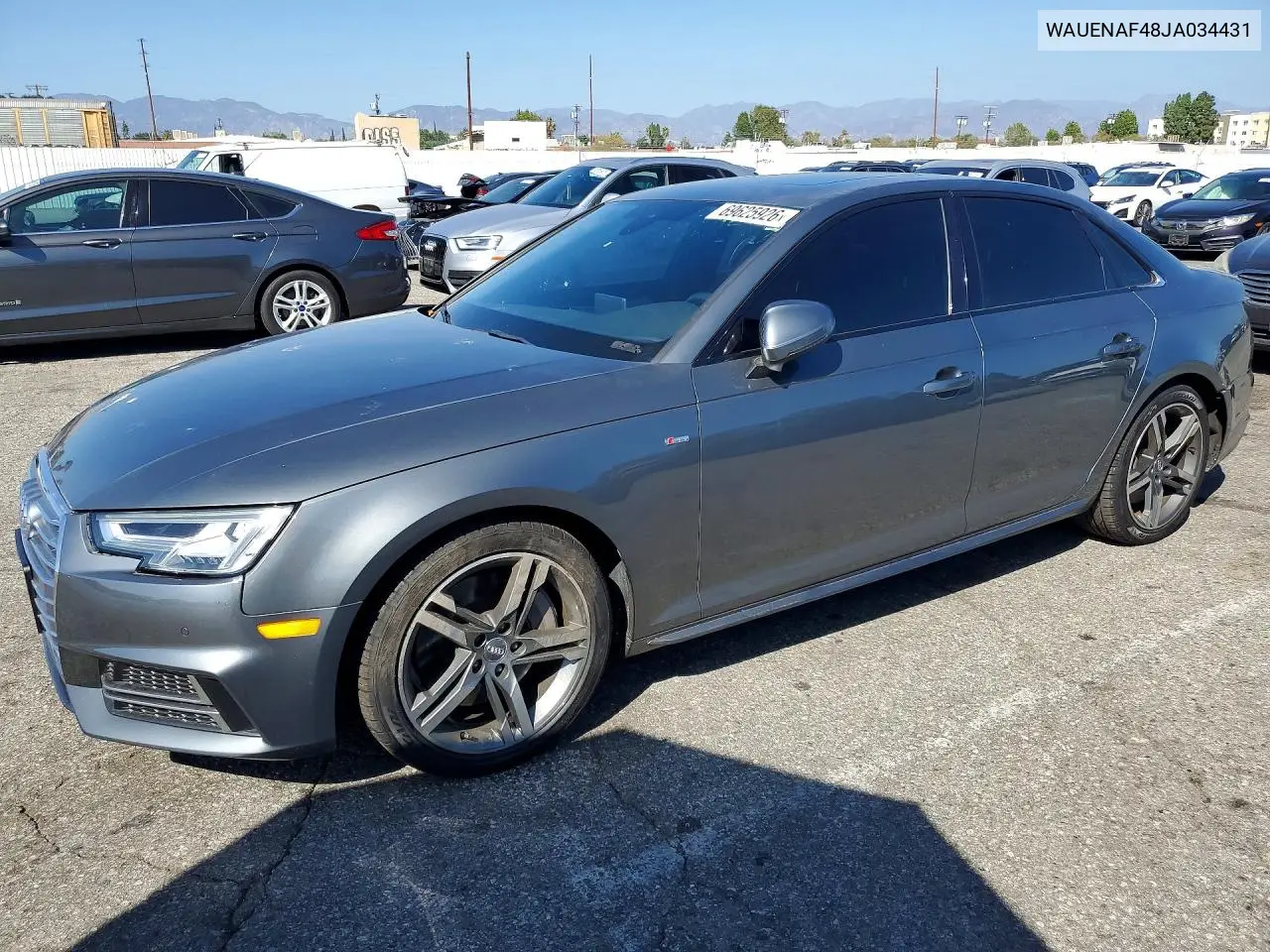 AUDI A4 2018, VIN WAUENAF48JA034431