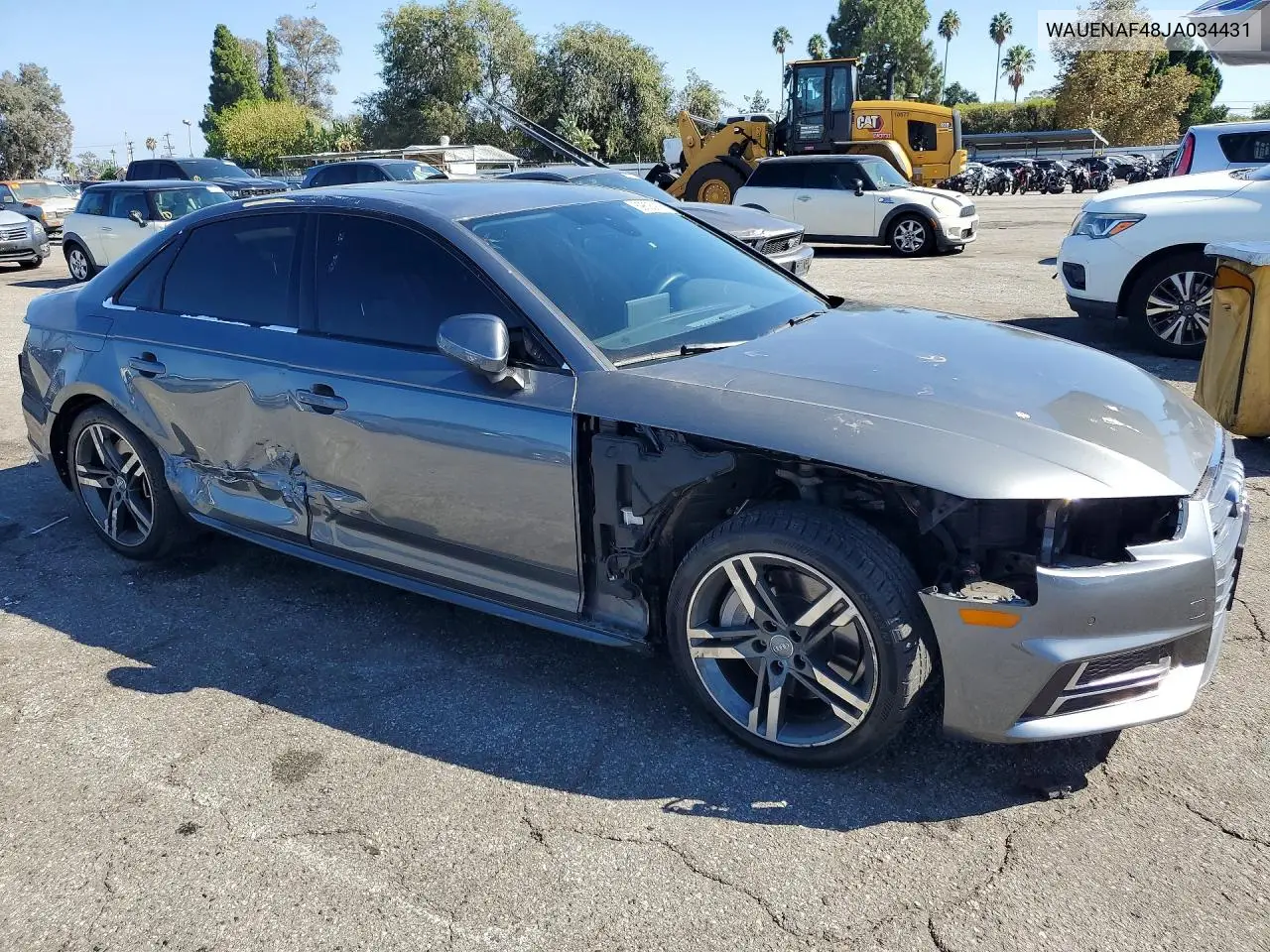 2018 AUDI A4 VIN WAUENAF48JA034431 — фото 4