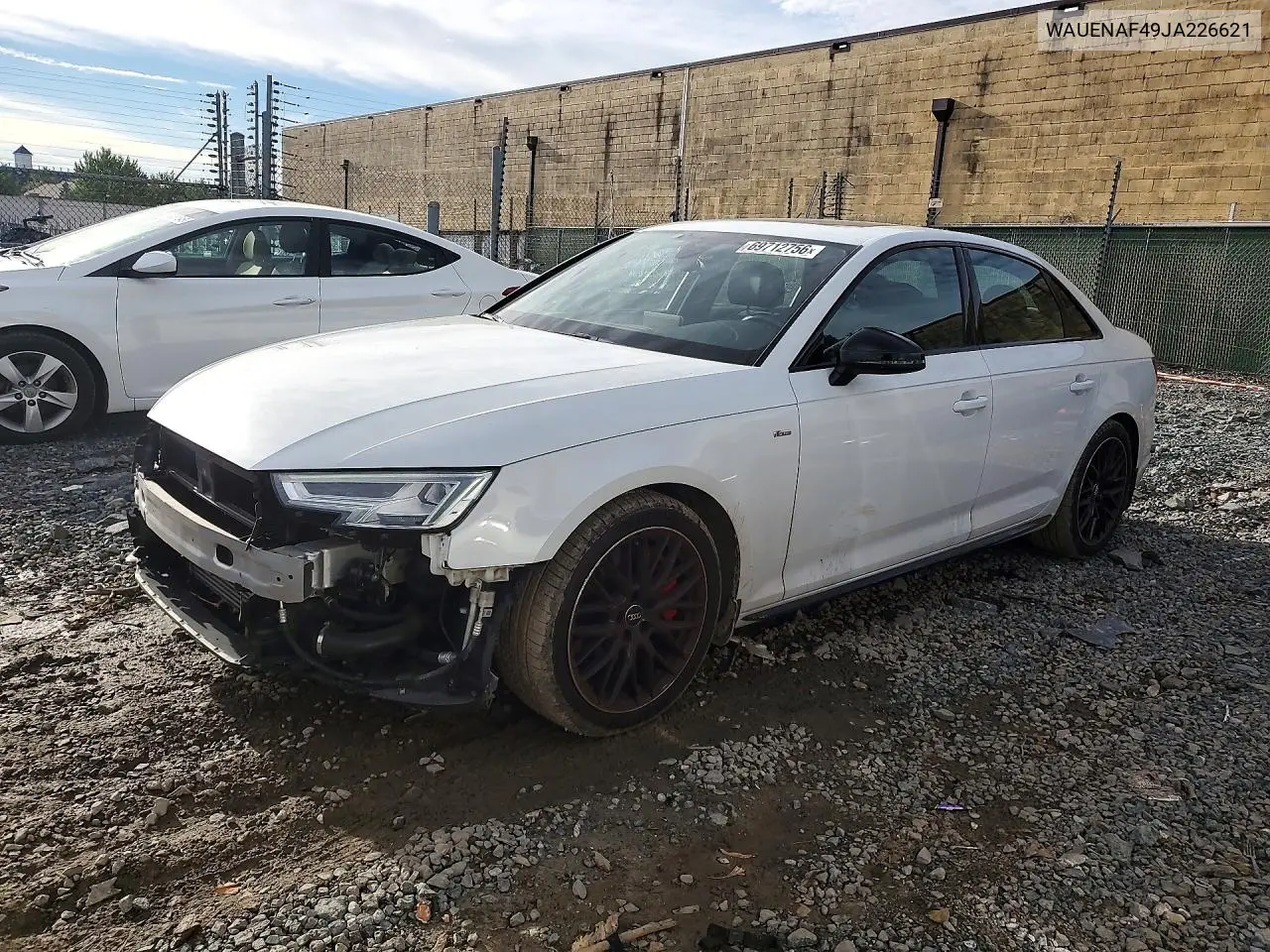 AUDI A4 2018, VIN WAUENAF49JA226621