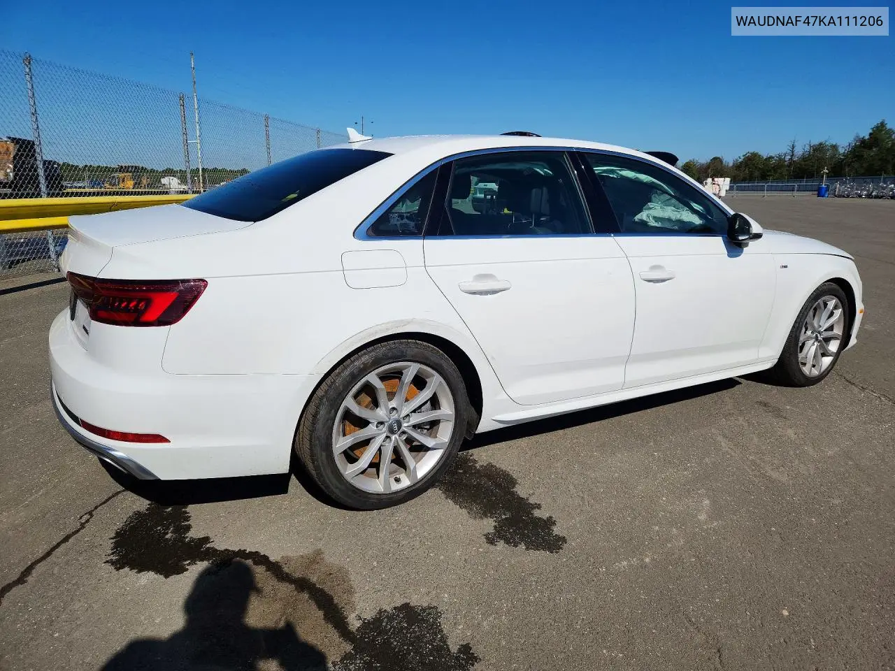 2019 AUDI A4 VIN WAUDNAF47KA111206 — фото 3