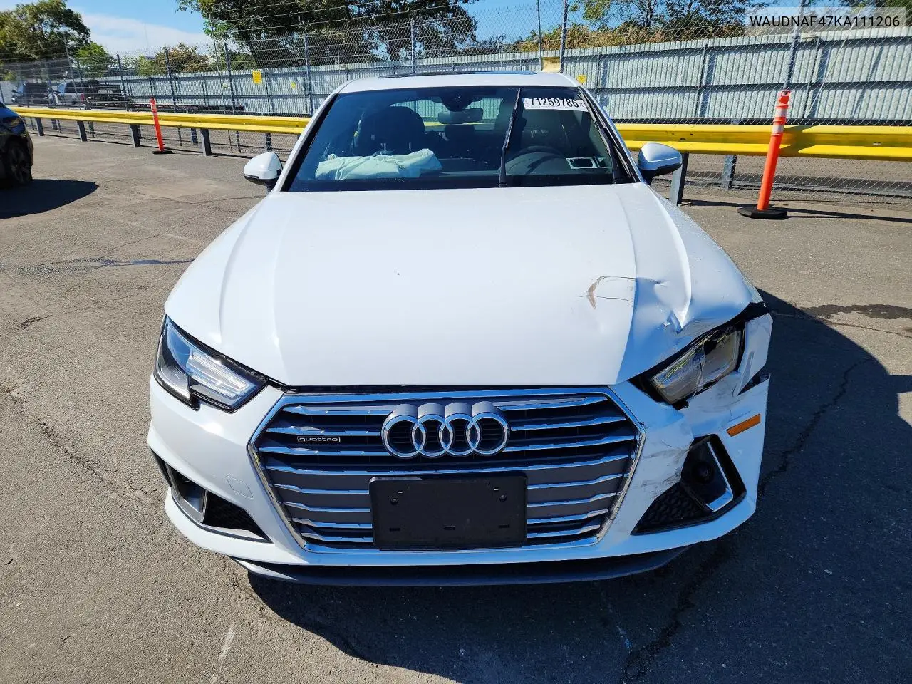 2019 AUDI A4 VIN WAUDNAF47KA111206 — фото 5