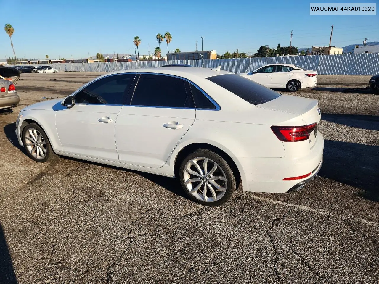 2019 AUDI A4 VIN WAUGMAF44KA010320 — фото 2