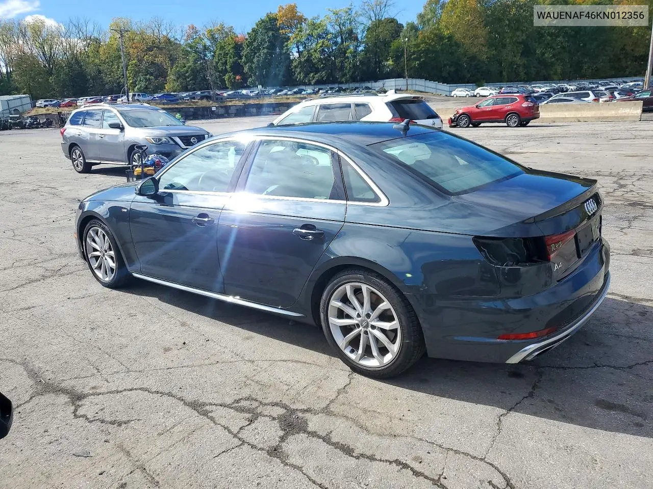 2019 AUDI A4 VIN WAUENAF46KN012356 — фото 2