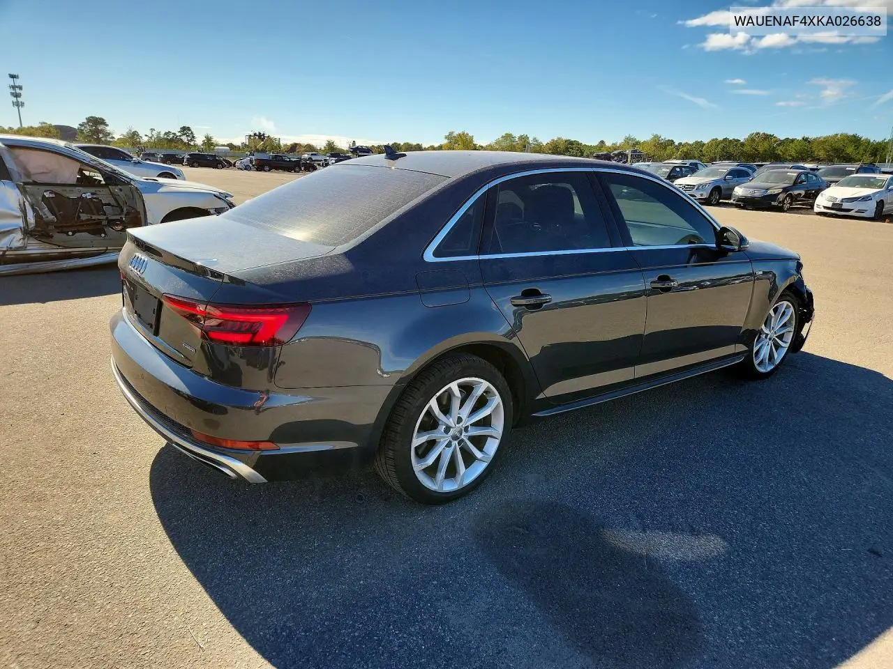 2019 AUDI A4 VIN WAUENAF4XKA026638 — фото 3