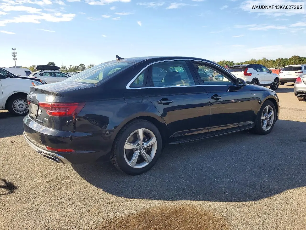 2019 AUDI A4 VIN WAUDNAF43KA027285 — фото 3