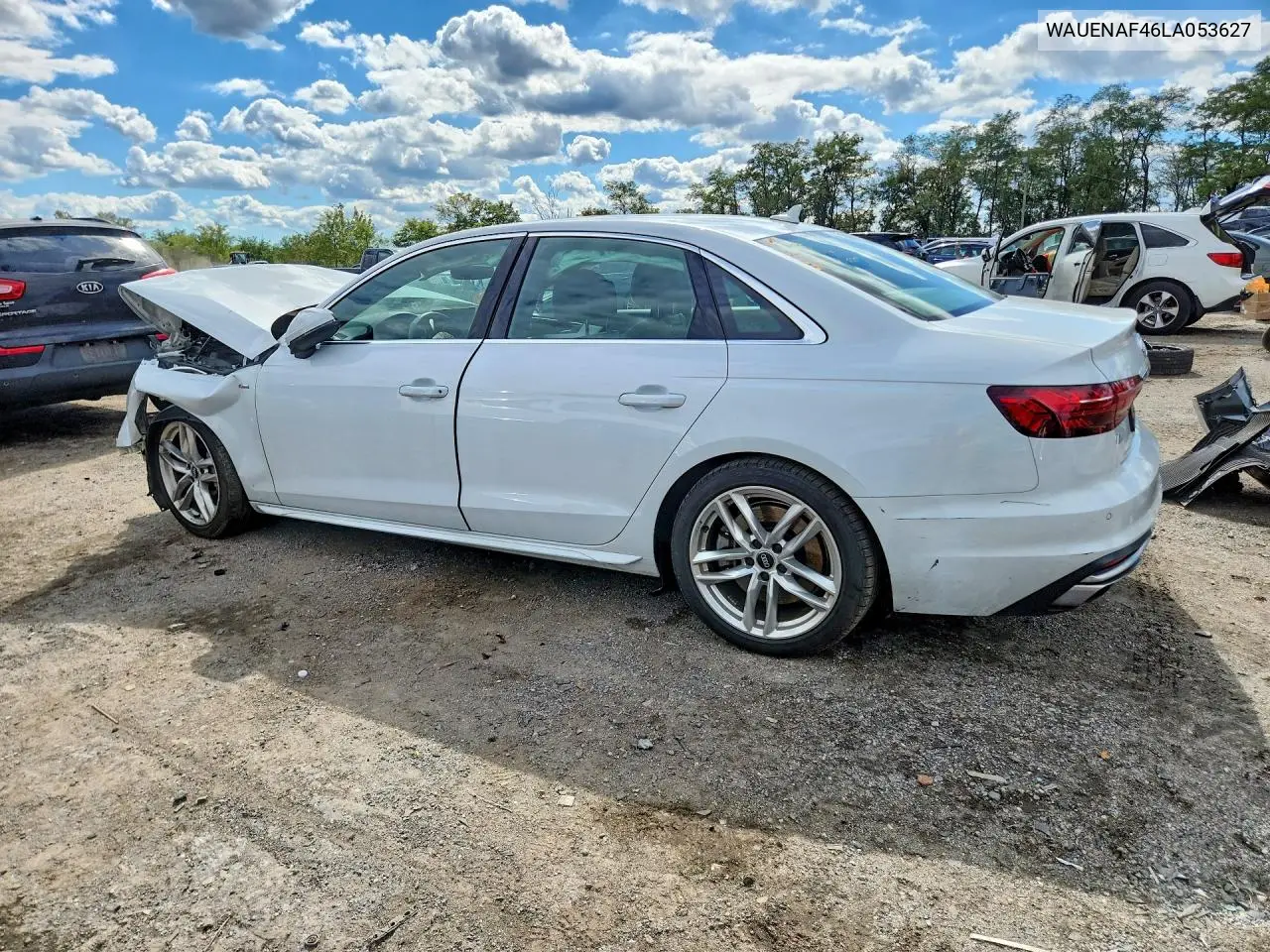 2020 AUDI A4 VIN WAUENAF46LA053627 — фото 2