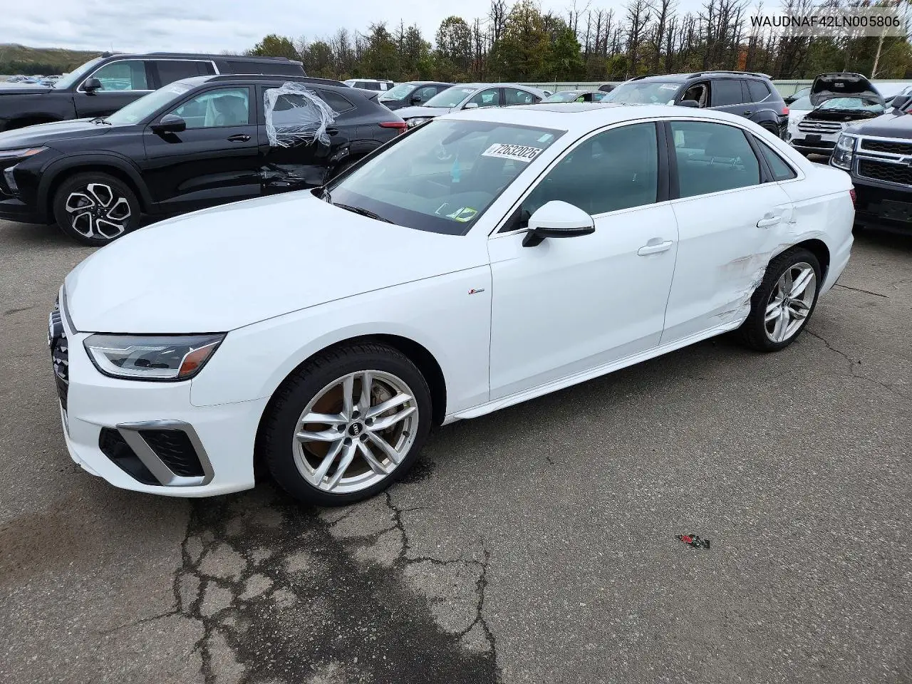 AUDI A4 2020, VIN WAUDNAF42LN005806