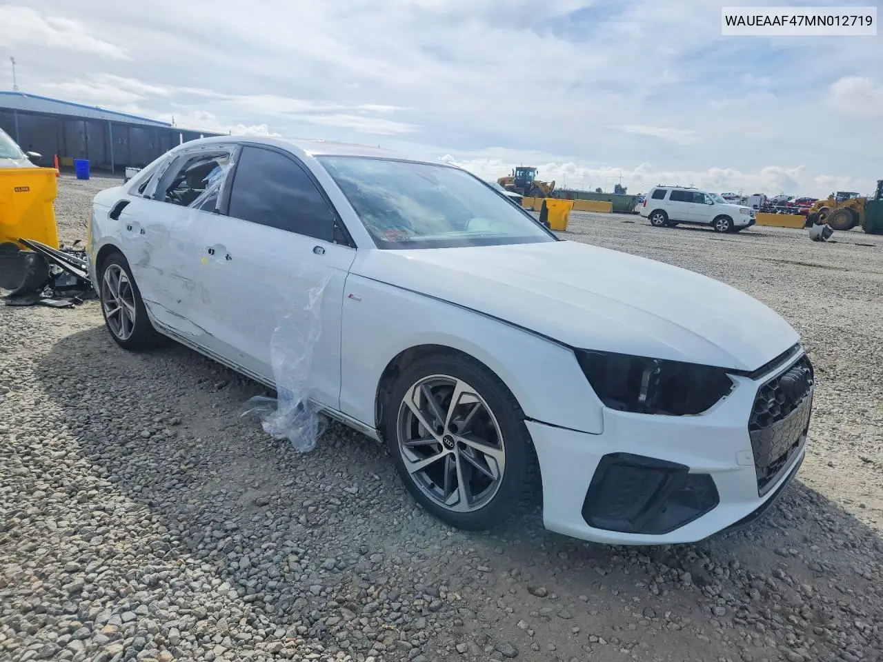 2021 AUDI A4 VIN WAUEAAF47MN012719 — фото 4