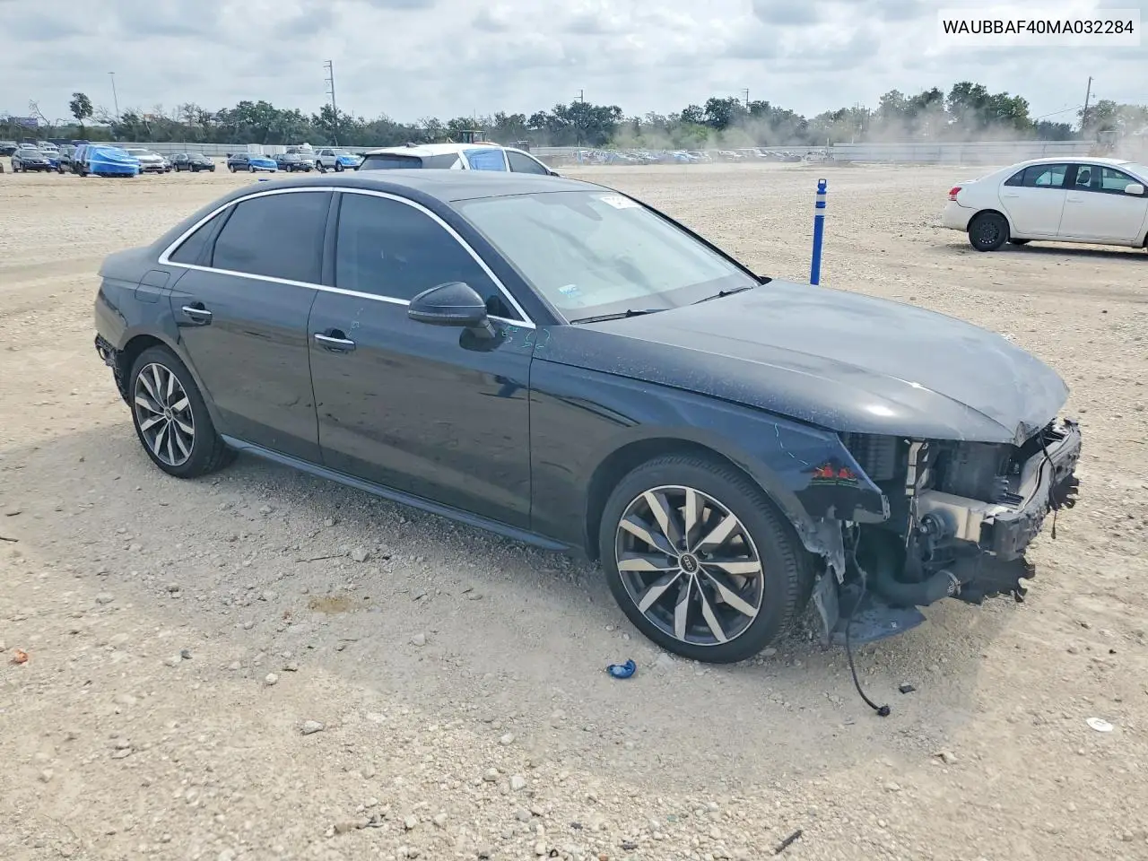 2021 AUDI A4 VIN WAUBBAF40MA032284 — фото 4