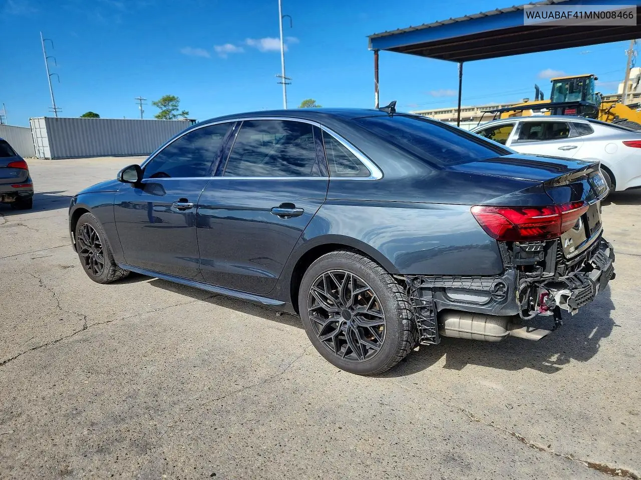 2021 AUDI A4 VIN WAUABAF41MN008466 — фото 2