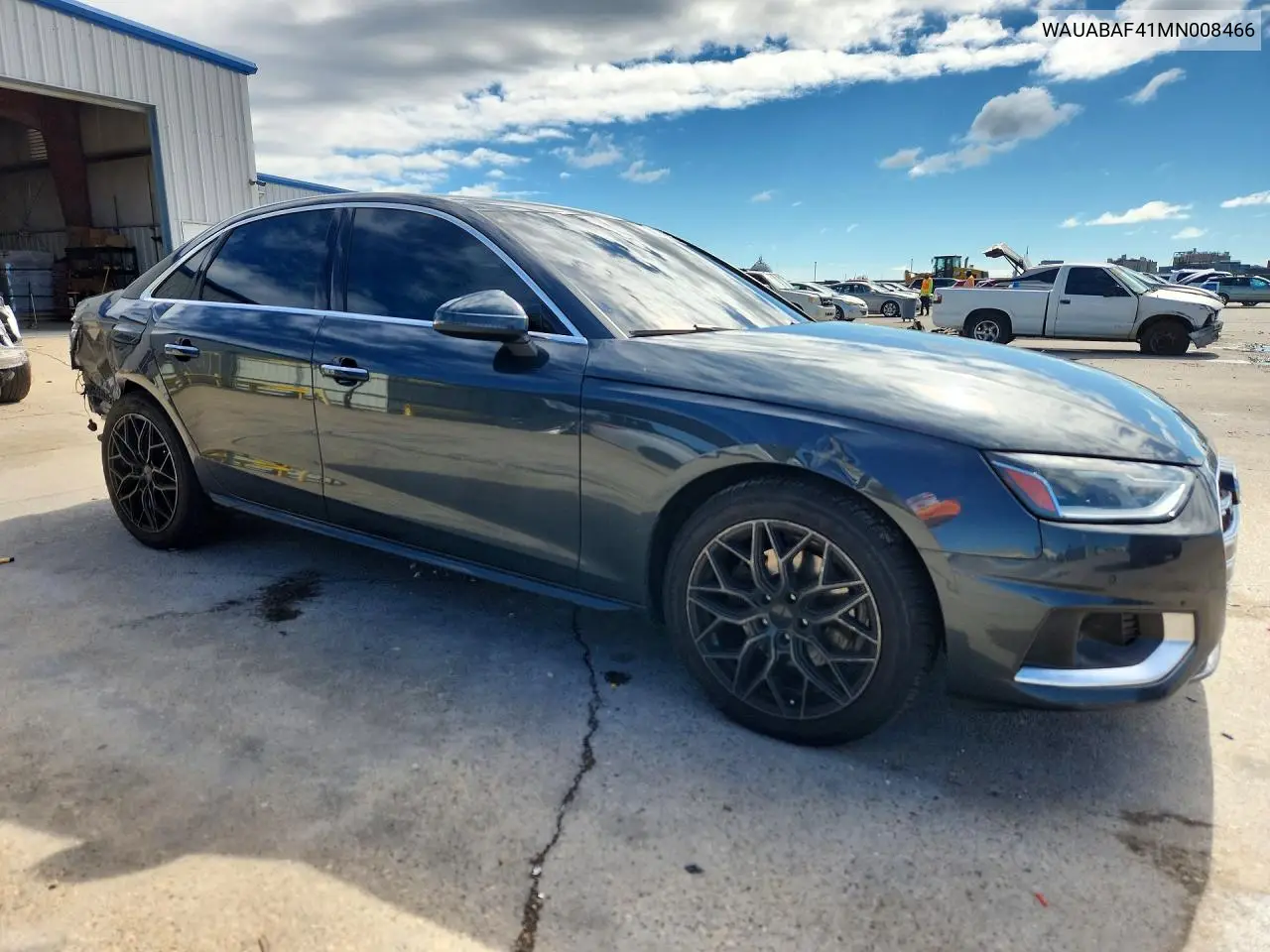 2021 AUDI A4 VIN WAUABAF41MN008466 — фото 4