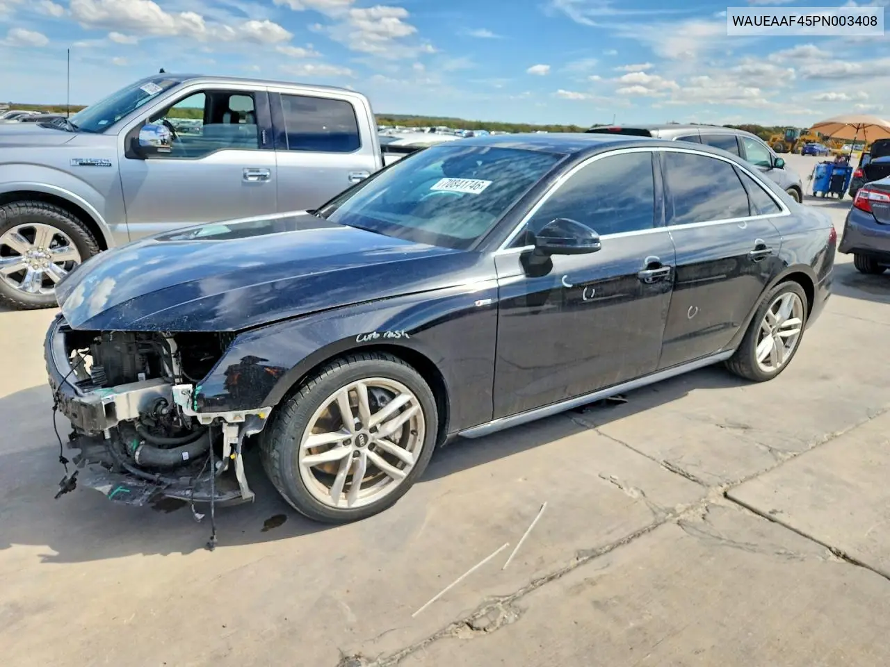 AUDI A4 2023, VIN WAUEAAF45PN003408