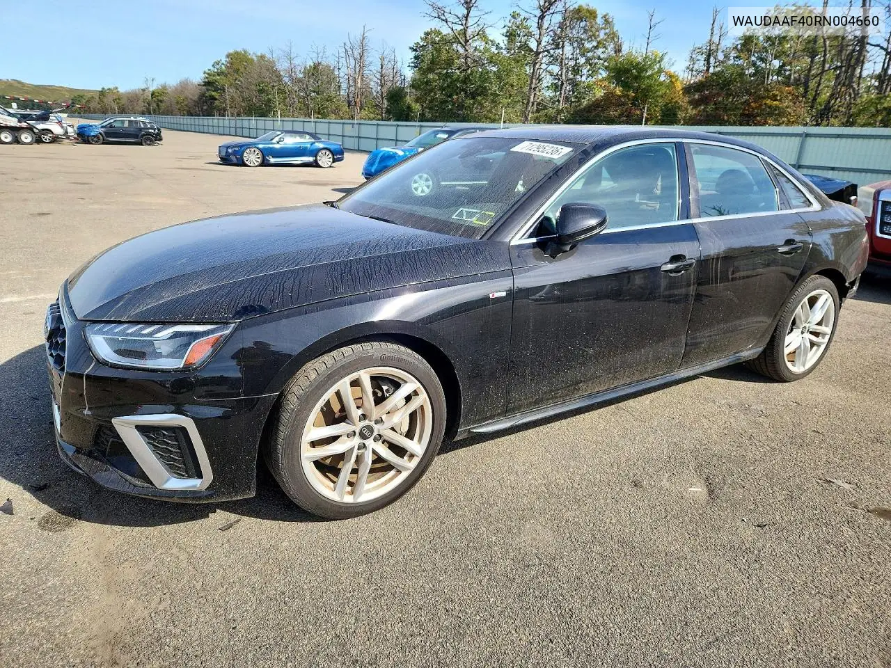 AUDI A4 2024, VIN WAUDAAF40RN004660