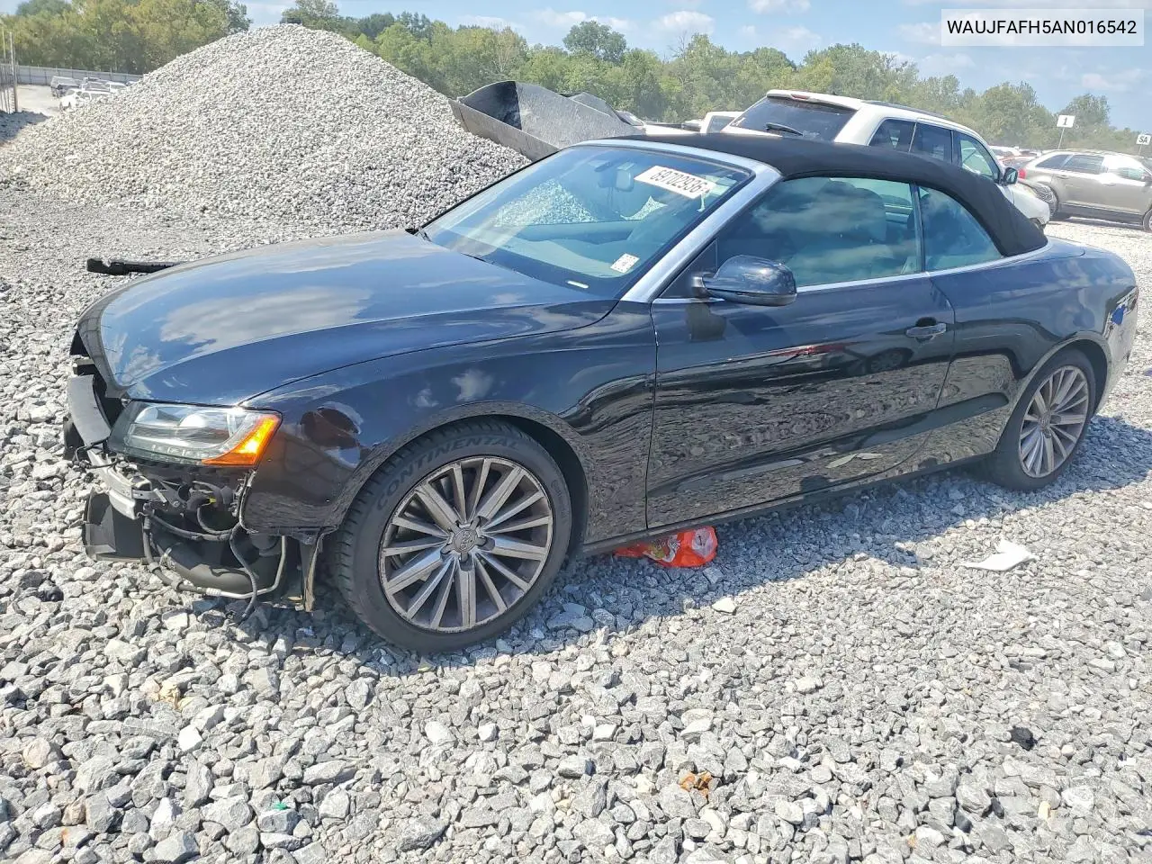 AUDI A5 2010, VIN WAUJFAFH5AN016542