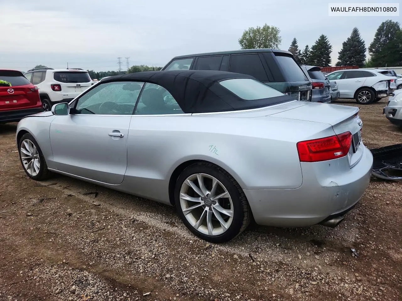 2013 AUDI A5 VIN WAULFAFH8DN010800 — фото 2
