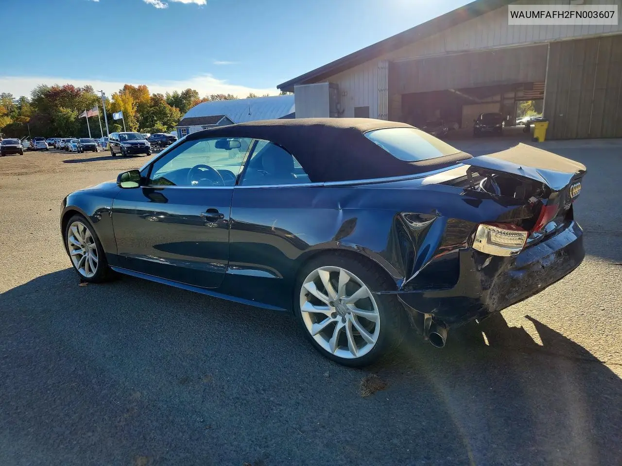 2015 AUDI A5 VIN WAUMFAFH2FN003607 — фото 2