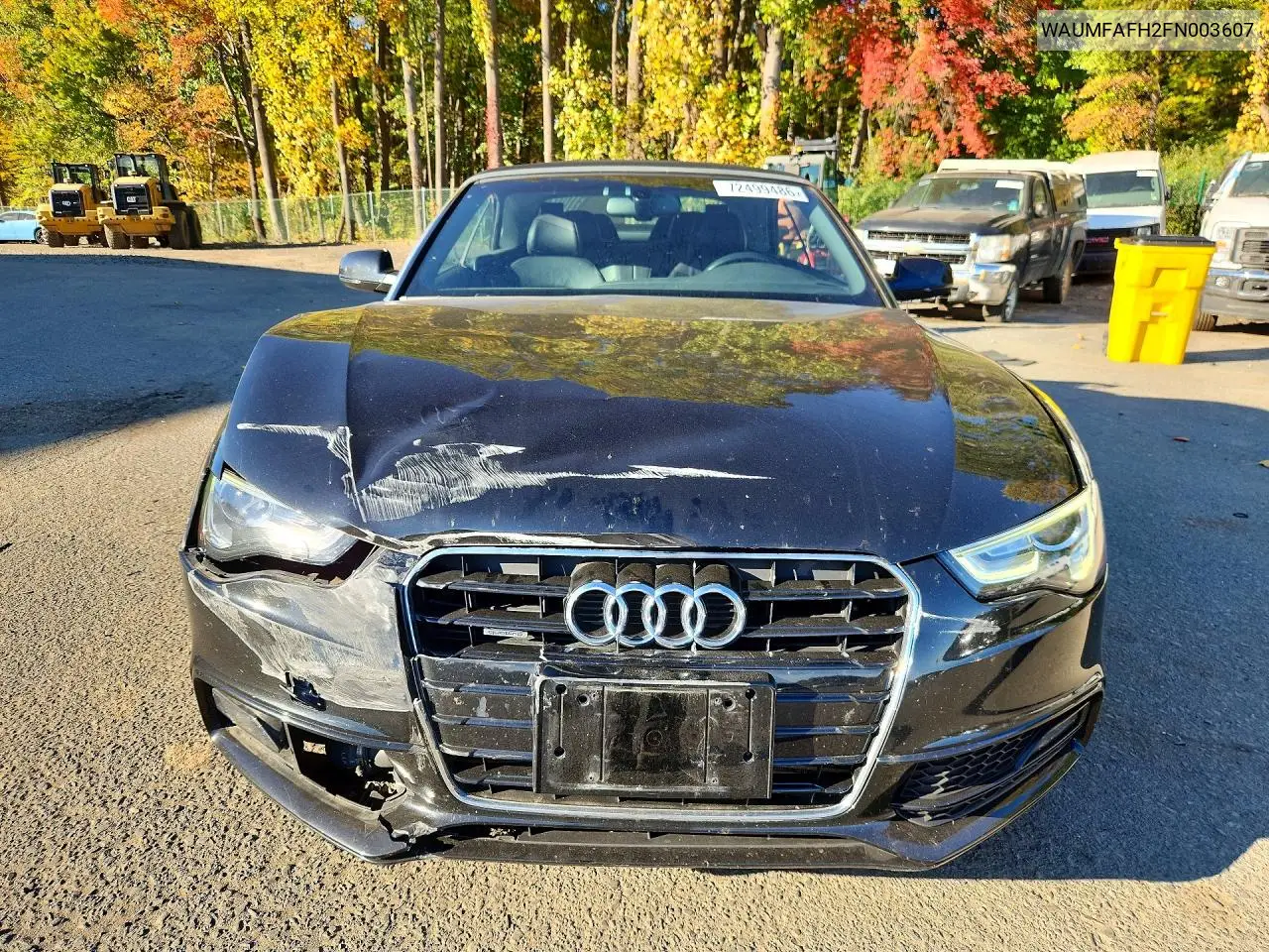 2015 AUDI A5 VIN WAUMFAFH2FN003607 — фото 5