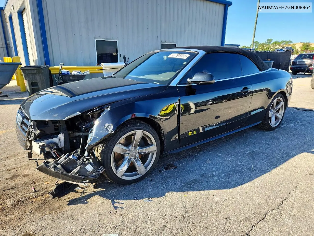 AUDI A5 2016, VIN WAUM2AFH7GN008864