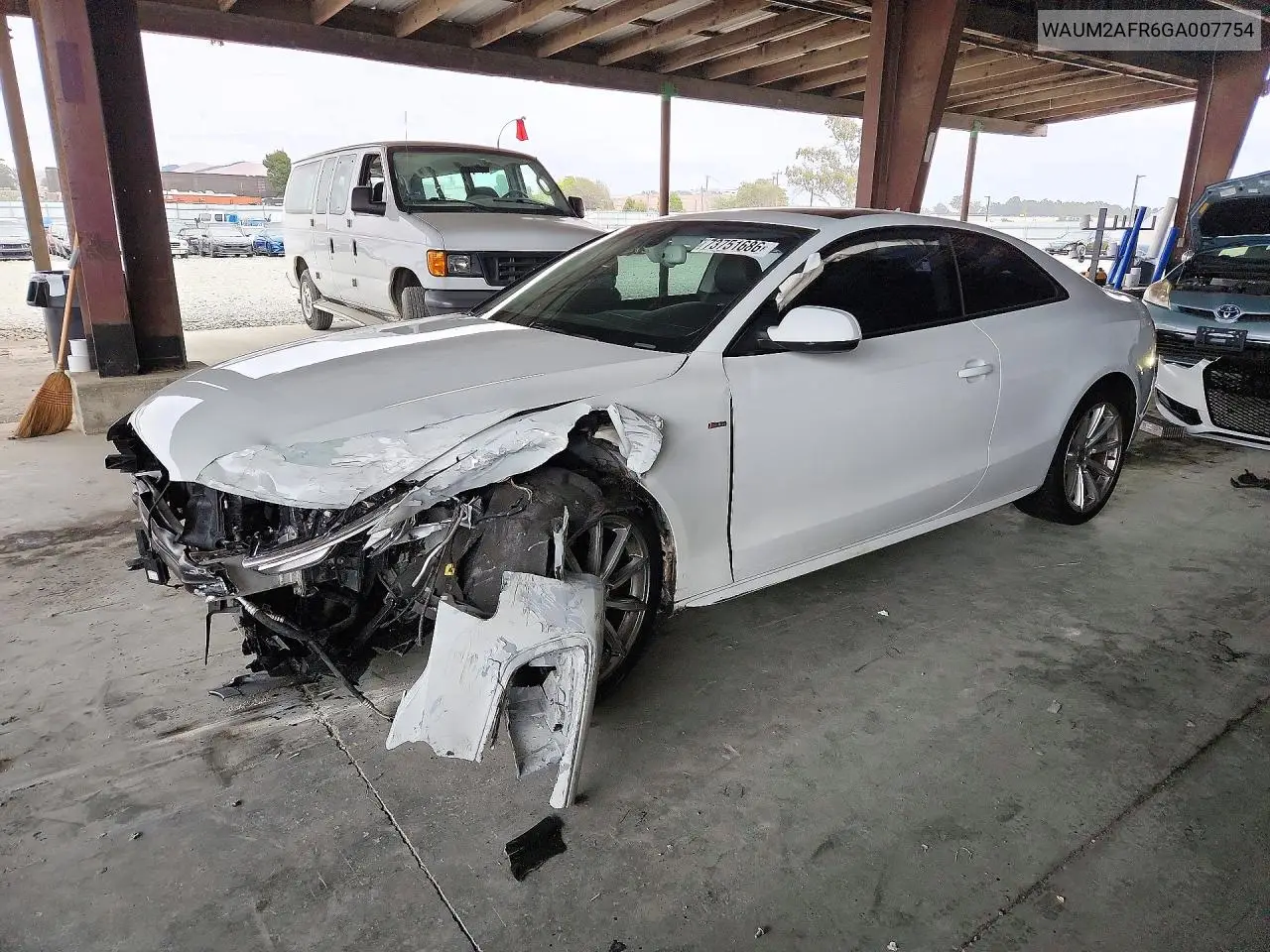 AUDI A5 2016, VIN WAUM2AFR6GA007754