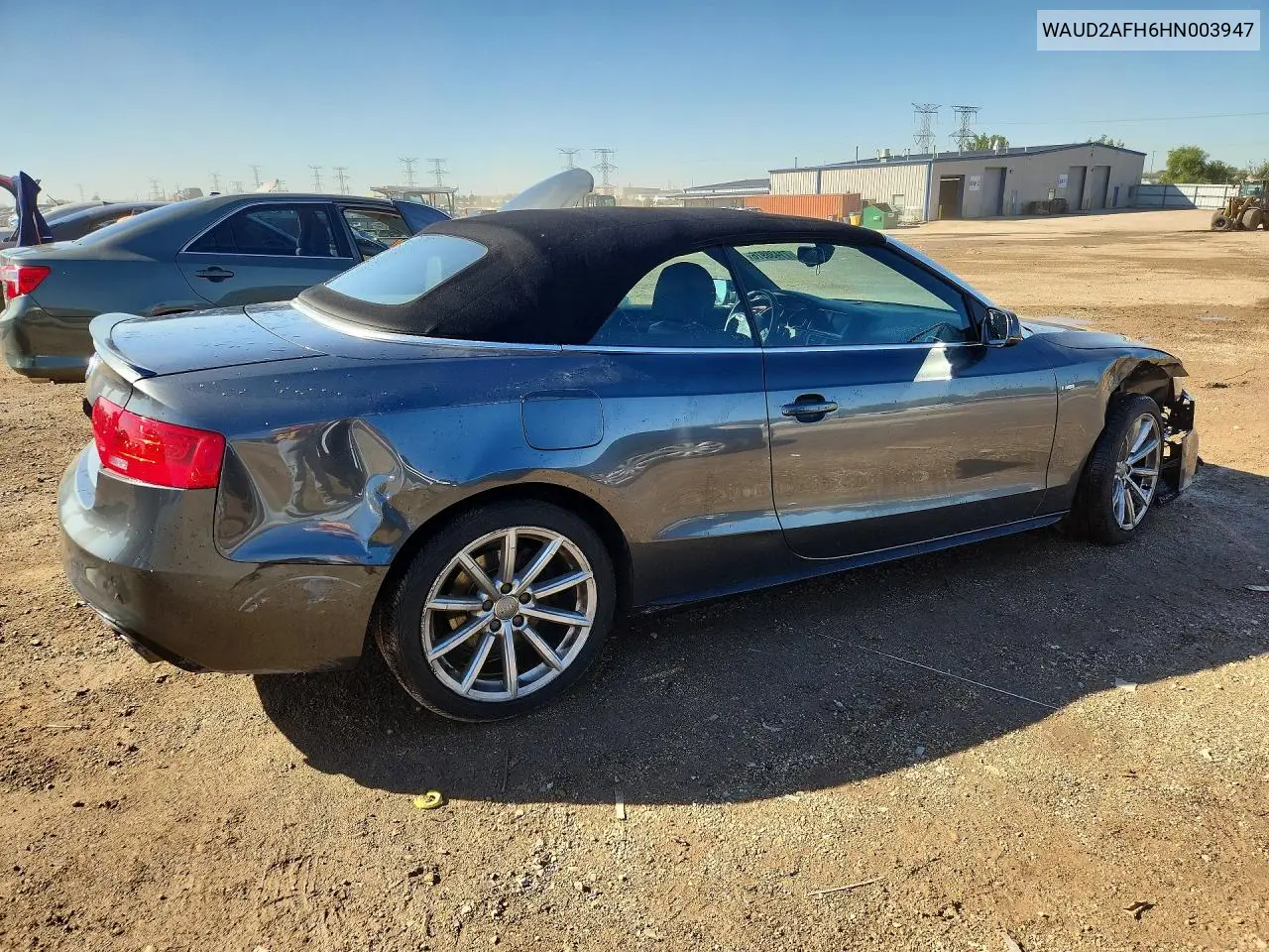 2017 AUDI A5 VIN WAUD2AFH6HN003947 — фото 3