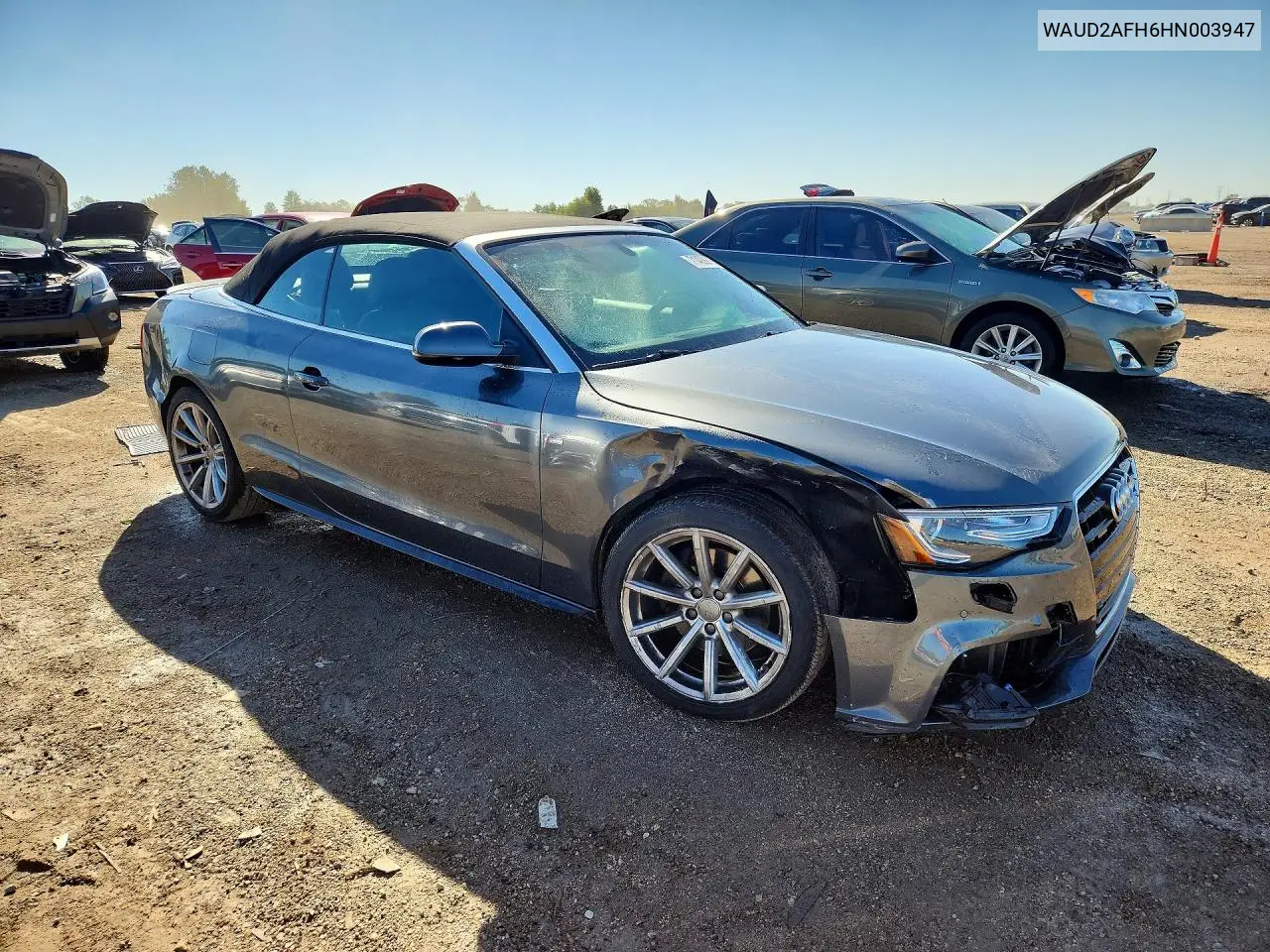 2017 AUDI A5 VIN WAUD2AFH6HN003947 — фото 4