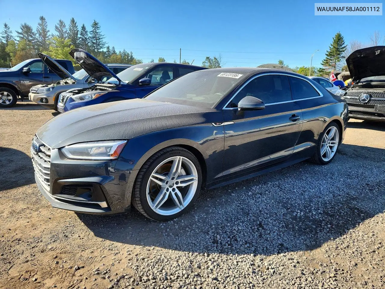 AUDI A5 2018, VIN WAUUNAF58JA001112