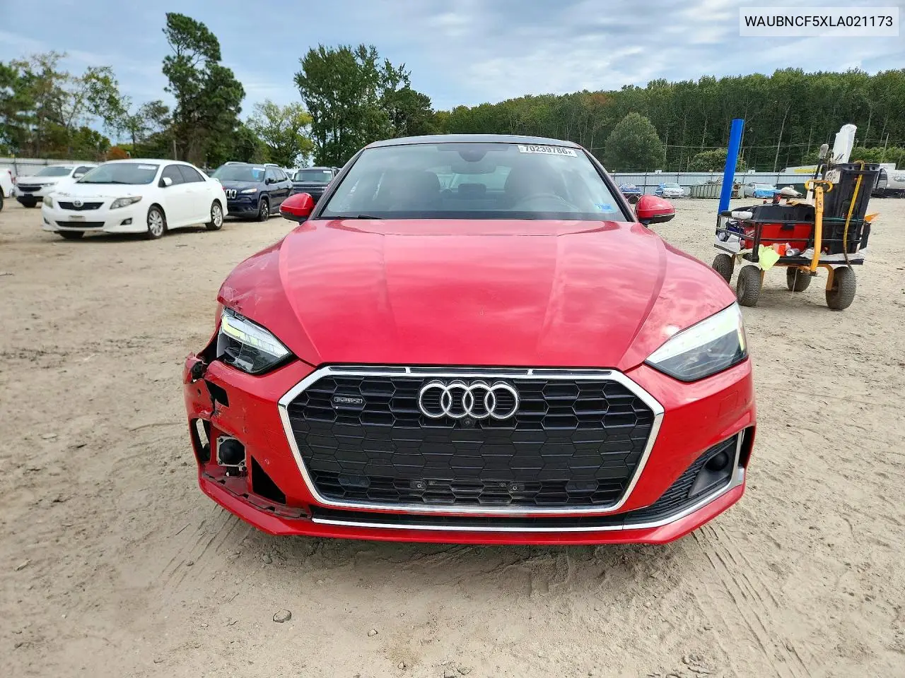 2020 AUDI A5 VIN WAUBNCF5XLA021173 — фото 5