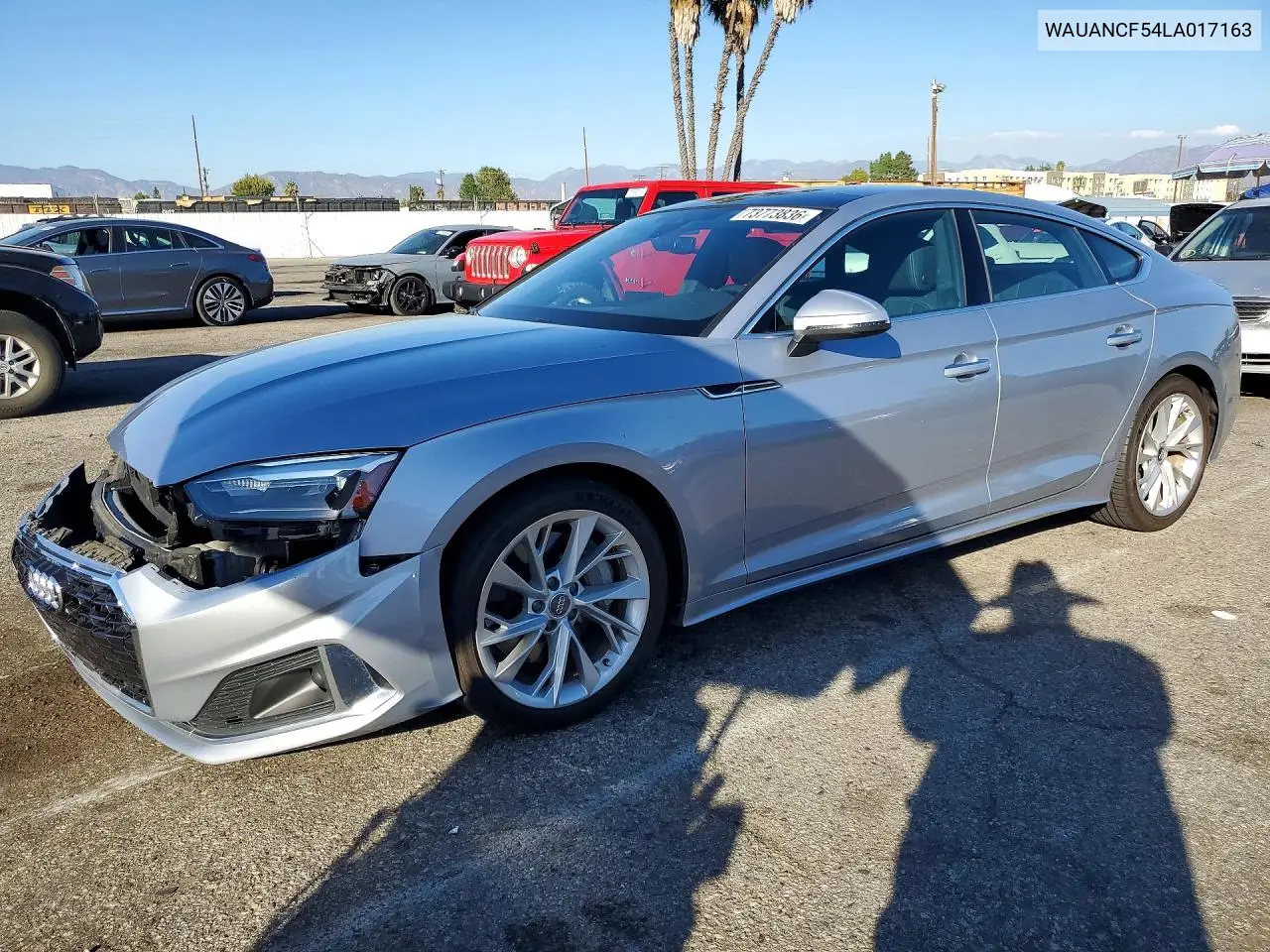 AUDI A5 2020, VIN WAUANCF54LA017163