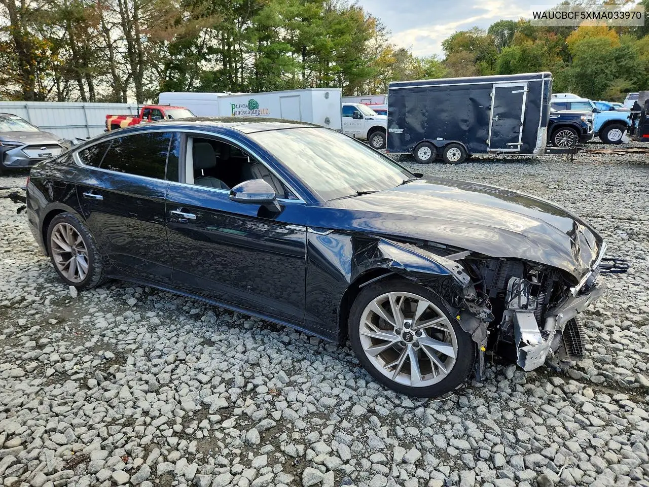 2021 AUDI A5 VIN WAUCBCF5XMA033970 — фото 4
