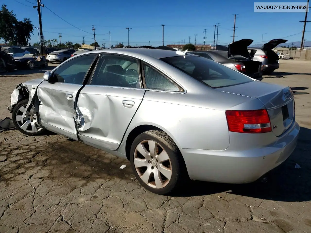 2005 AUDI A6 VIN WAUDG74F05N094862 — фото 2