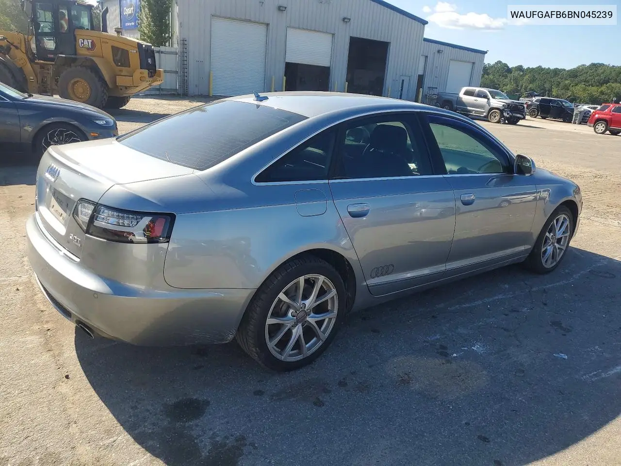 2011 AUDI A6 VIN WAUFGAFB6BN045239 — фото 3