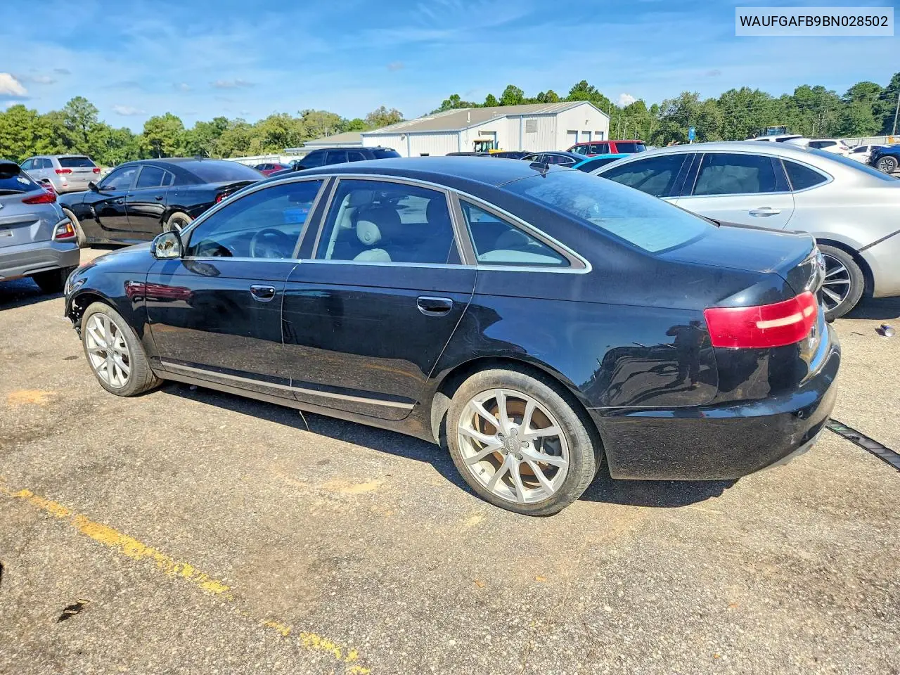 2011 AUDI A6 VIN WAUFGAFB9BN028502 — фото 2