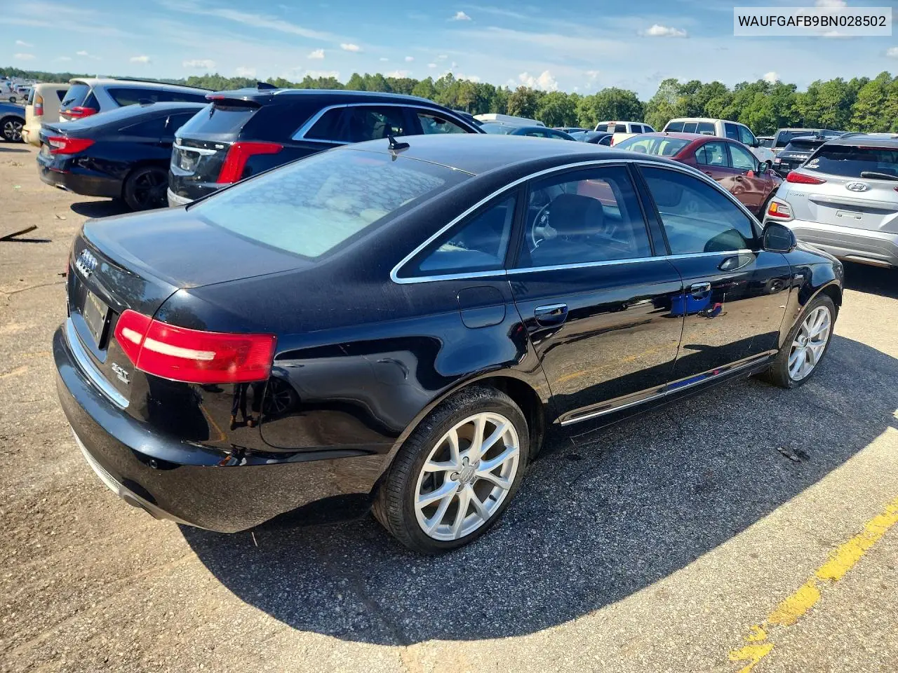 2011 AUDI A6 VIN WAUFGAFB9BN028502 — фото 3