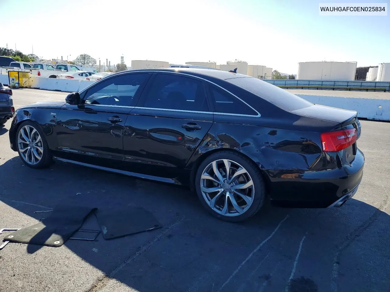 2014 AUDI A6 VIN WAUHGAFC0EN025834 — фото 2