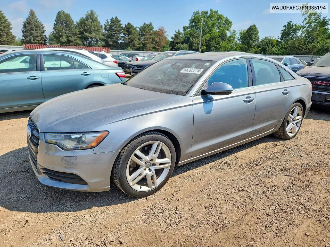 AUDI A6 2015, VIN WAUGFAFC7FN035194