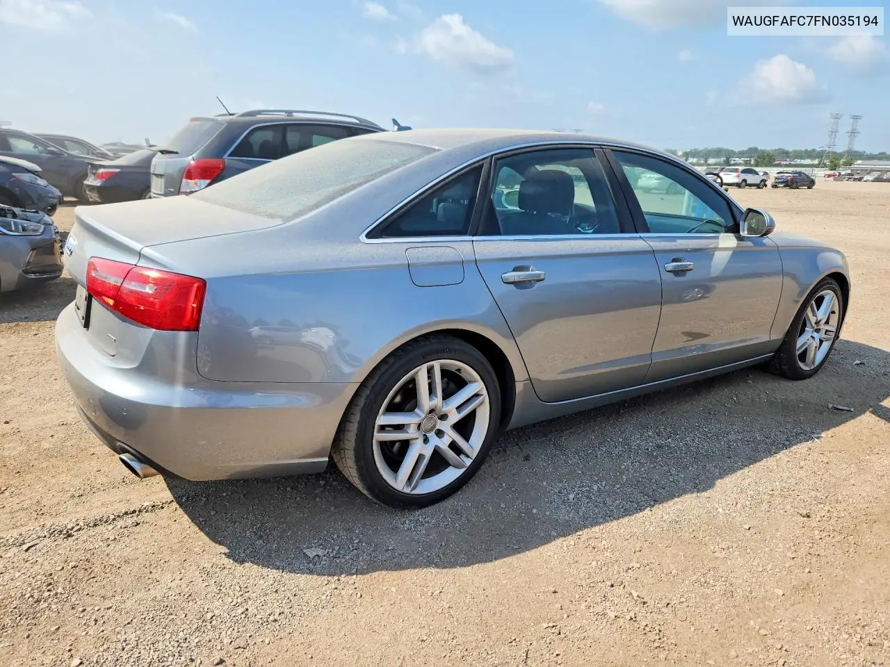 2015 AUDI A6 VIN WAUGFAFC7FN035194 — фото 3