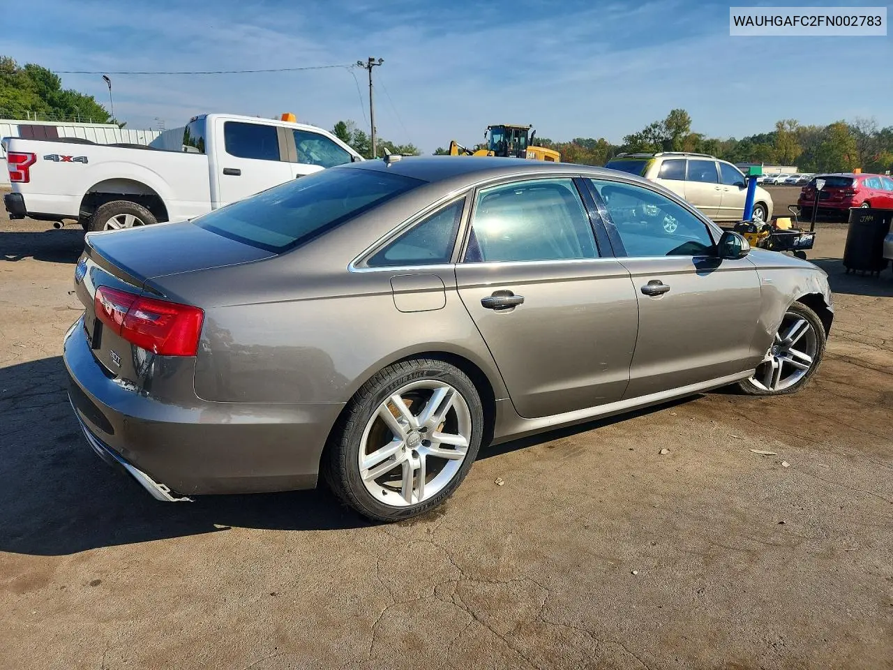 2015 AUDI A6 VIN WAUHGAFC2FN002783 — фото 3